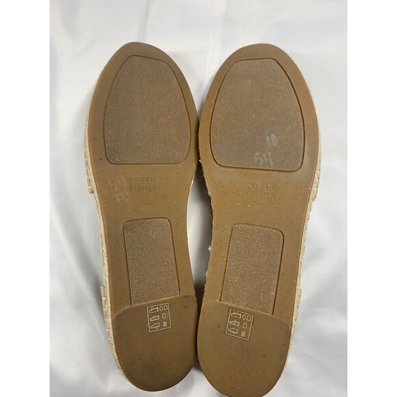 Eileen Fisher Lee Raffia Ballerina Espadrille Flat Shoes Womens 10 Natural NEW - Picture 12 of 12